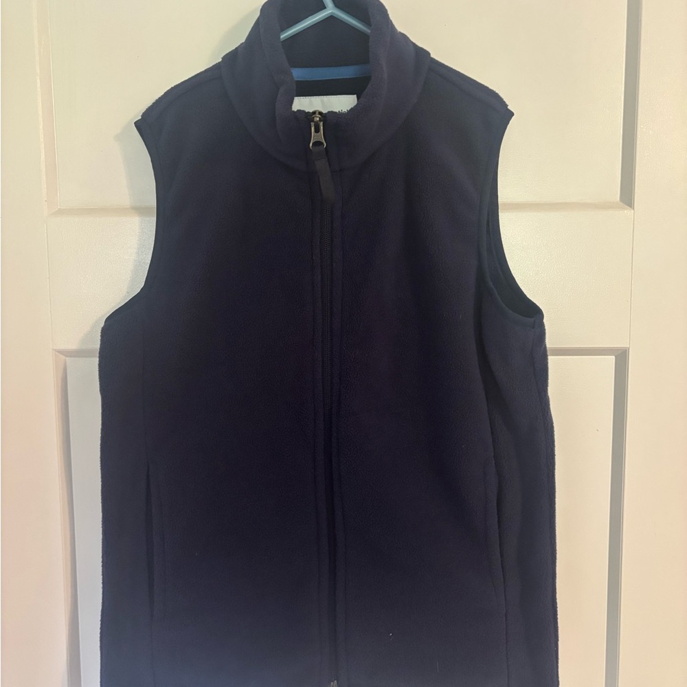 Boys’ Navy Blue Sleeveless Fleece Vest